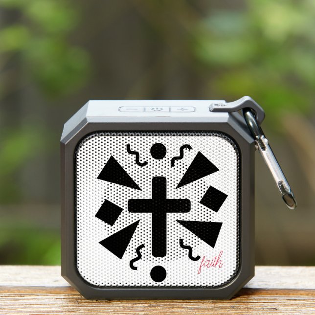 Faith Cross Spiritual White Bluetooth Speaker (Insitu(Outdoor))