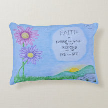 Faith Dares the Soul - Throw Pillow