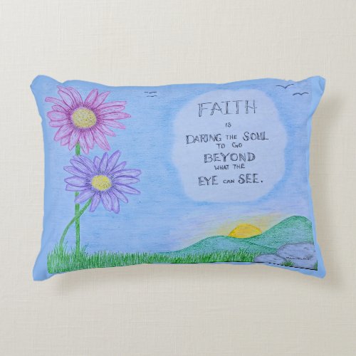 Faith Dares the Soul - Throw Pillow