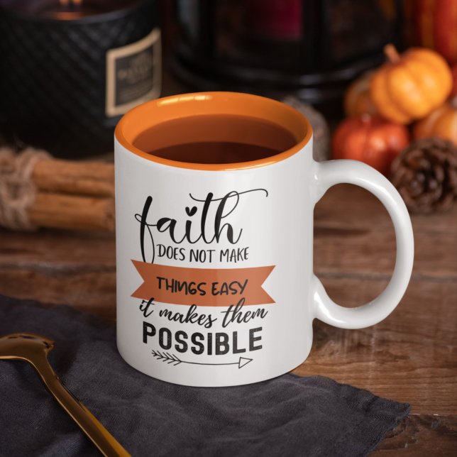 Faith Doesn't Make Things Easy Mug (Creator Uploaded)