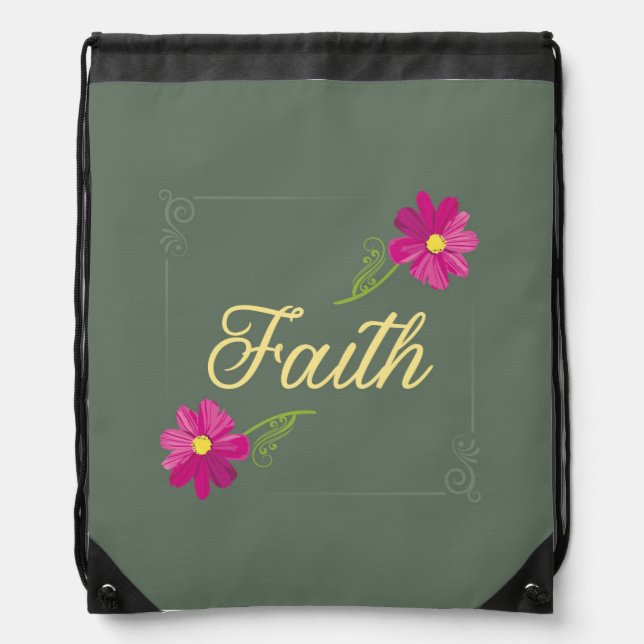 Faith Drawstring Backpack (Front)