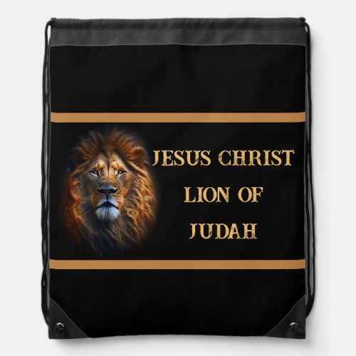 Faith Drawstring Bag Jesus Christ Lion Of Judah