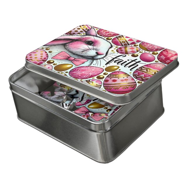 FAITH ~ EASTER GIFT ~Easter Bunny Eggs ~ Puzzle (Lid Open)