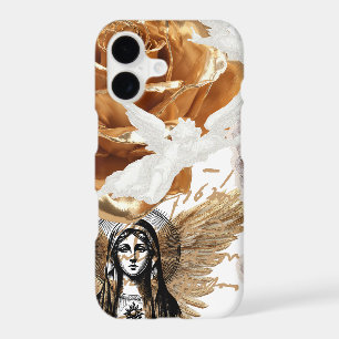 Faith Elegance Beauty White Gold Black Mother Mary iPhone 17 Case