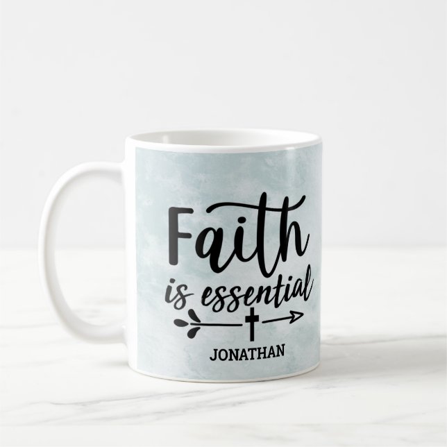 Faith Essential Personalized  Coffee Mug (Left)