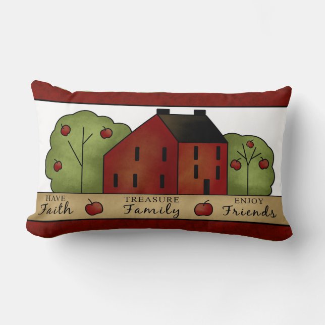 Faith, Family and Friends Lumbar Pillow (Front)