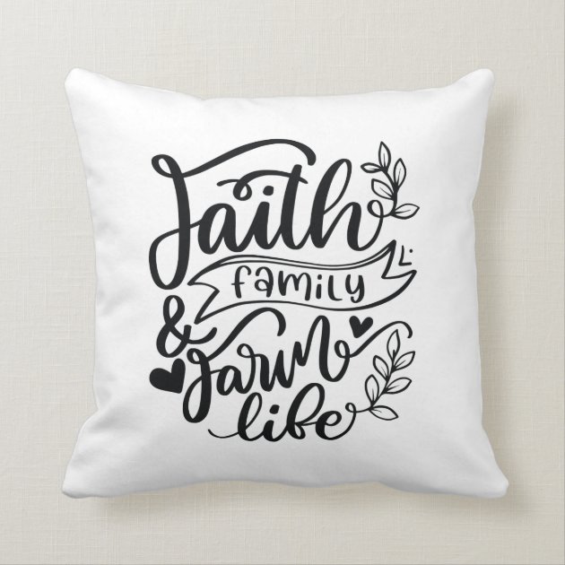 Faith Family Farm Decorative Pillow 
