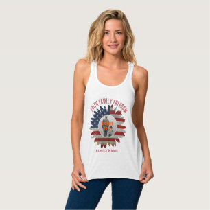 FAITH FAMILY FREEDOM 4TH OF JULY USA CUSTOMIZED TANK TOP