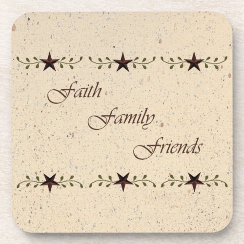Faith Family Friends Cork Coaster