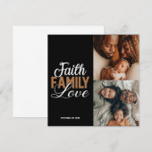 Faith Family Love Personalized Flat Card (Front/Back)