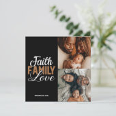 Faith Family Love Personalized Flat Card (Standing Front)