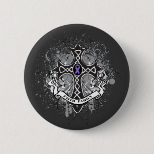 Faith Family Prayer Cross - Hodgkin's Lymphoma Pinback Button