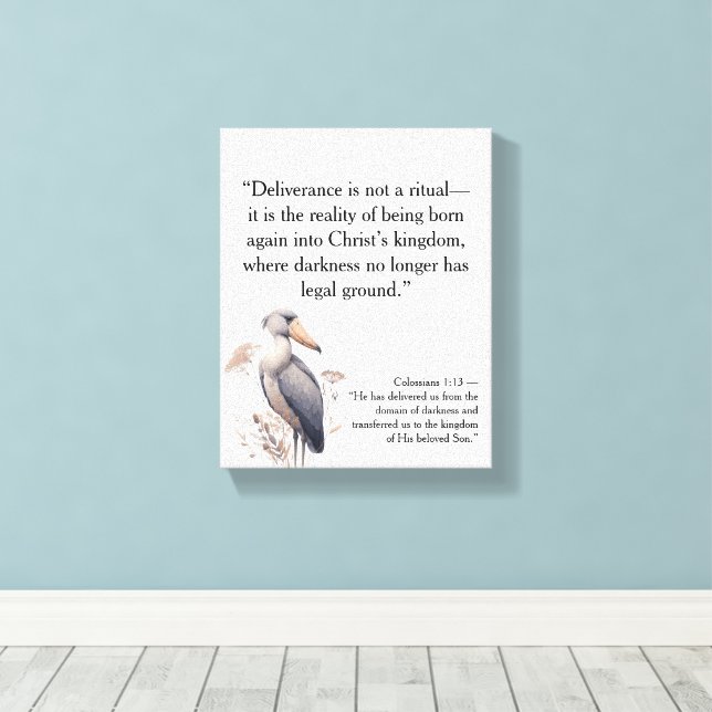 Faith-filled Christian Motivational Quotes Canvas Print (Insitu(Wood Floor))
