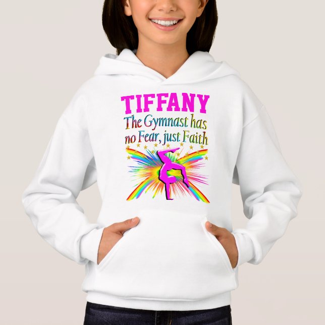 FAITH FILLED GYMNAST PERSONALIZED HOODIE (Front)