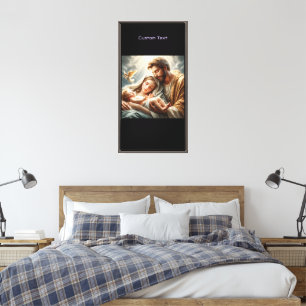Faith Filled Nativity Premium Christ's Birth Story Canvas Print