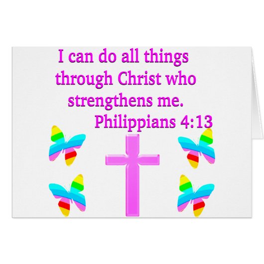 FAITH FILLED PHILIPPIANS 4:13 DESIGN CARDS (Front Horizontal)