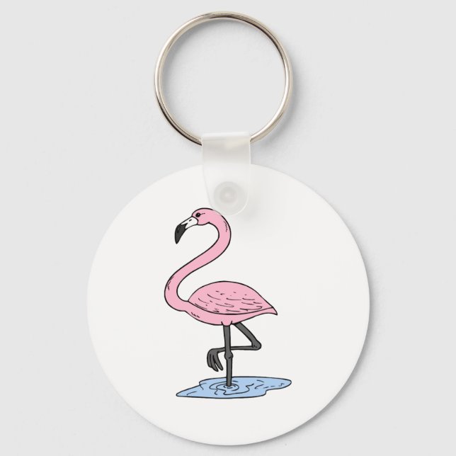 Faith Flamingo Keychain (Front)