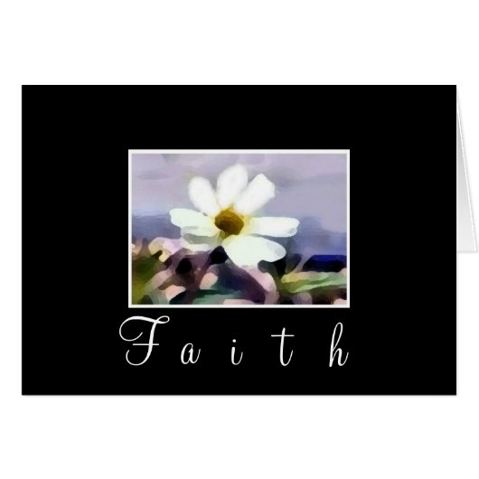 faith floral card (Front Horizontal)