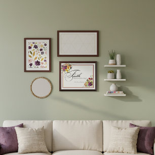Faith floral Plaque