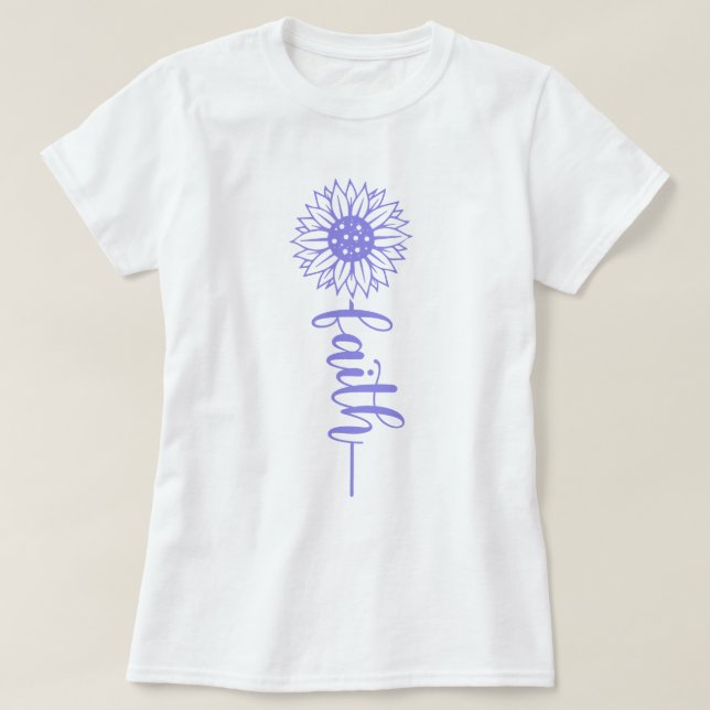 Faith & Flowers T-Shirt (Design Front)