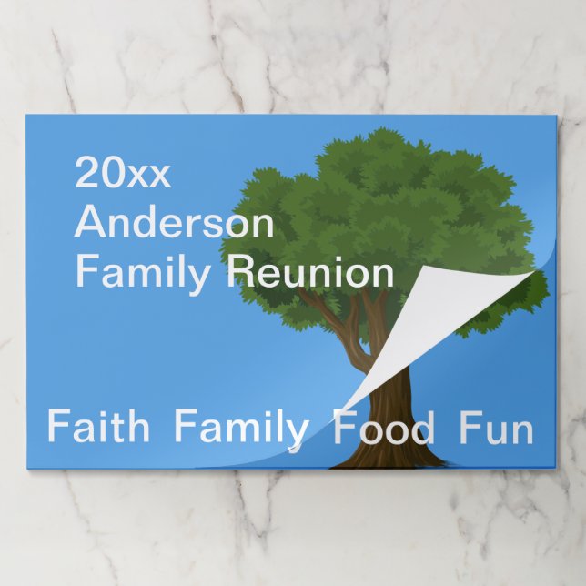Faith Food Fun Tree Year Family Reunion Placemats (Folded)