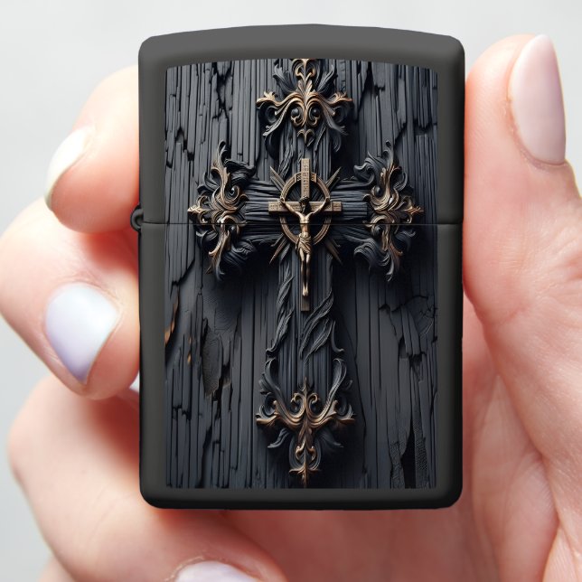 Faith Forged in Fire Zippo Lighter (In Hand)