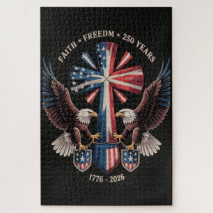 Faith Freedom 250 Years 250th Anniversary USA Jigsaw Puzzle