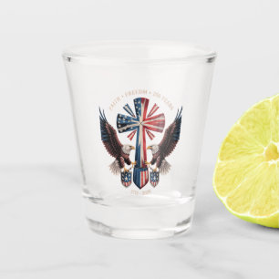 Faith Freedom 250 Years 250th Anniversary USA Shot Glass