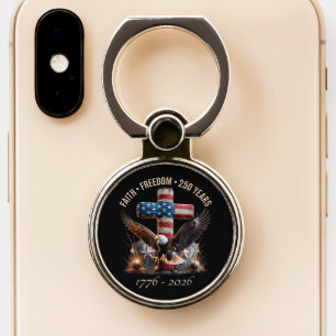 Faith Freedom 250 Years Phone Ring Stand