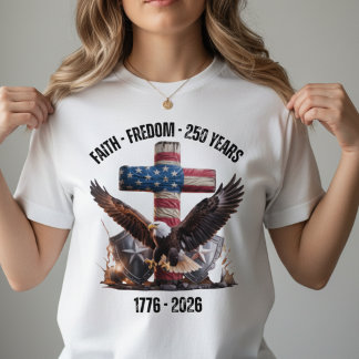 Faith Freedom 250 Years USA Anniversary  Tri-Blend Shirt