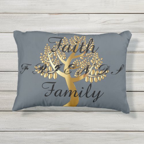Faith Friends Family Pillow