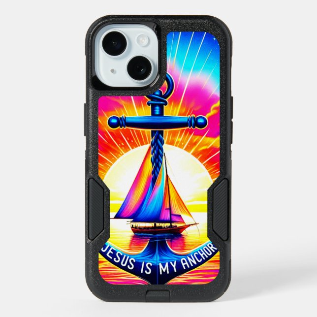 "Faith-Fused Protection: "Jesus is My Anchor" Case (Back)
