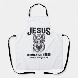 Faith German Shepherd Shirt for Christian Dog Love Apron