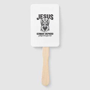 Faith German Shepherd Shirt for Christian Dog Love Hand Fan