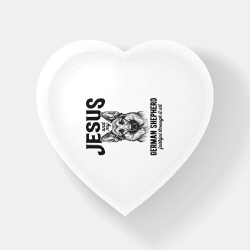 Faith German Shepherd Shirt for Christian Dog Love Paperweight