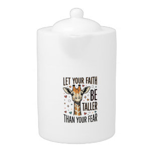 Faith Giraffe Inspirational Vintage Shirt Design_1 Teapot