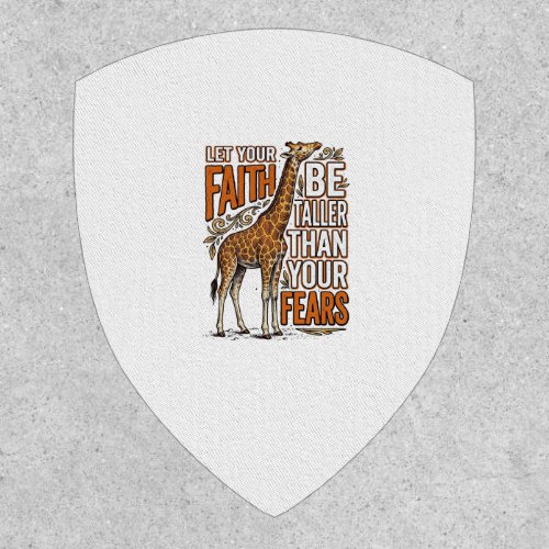 Faith Giraffe Vintage Inspirational Shirt Design_1 Patch