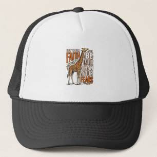 Faith Giraffe Vintage Inspirational Shirt Design_1 Trucker Hat