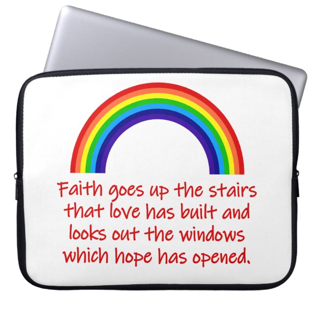 Faith Goes Up The Stairs  Laptop Sleeve (Front)