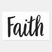 Faith Gospel Graphics Aesthetic Christian Quotes Rectangular Sticker