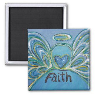 Faith Guardian Angel Word Custom Magnet