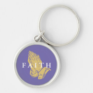 Faith Hands of Prayer Keychain