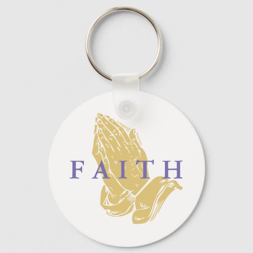 Faith Hands of Prayer Keychain