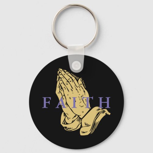 Faith Hands of Prayer Keychain