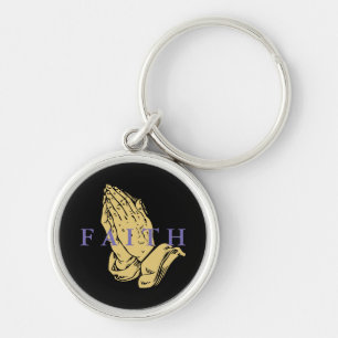 Faith Hands of Prayer Keychain