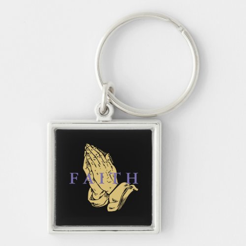 Faith Hands of Prayer Keychain