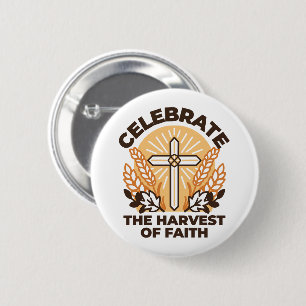 Faith Harvest Celebration – Inspirational Art Button