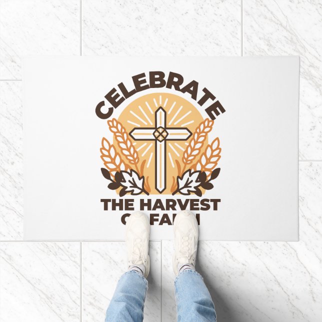 Faith Harvest Celebration – Inspirational Art Doormat (Indoor)