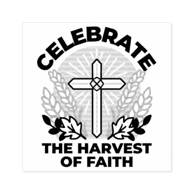 Faith Harvest Celebration – Inspirational Art Rubber Stamp (Imprint)