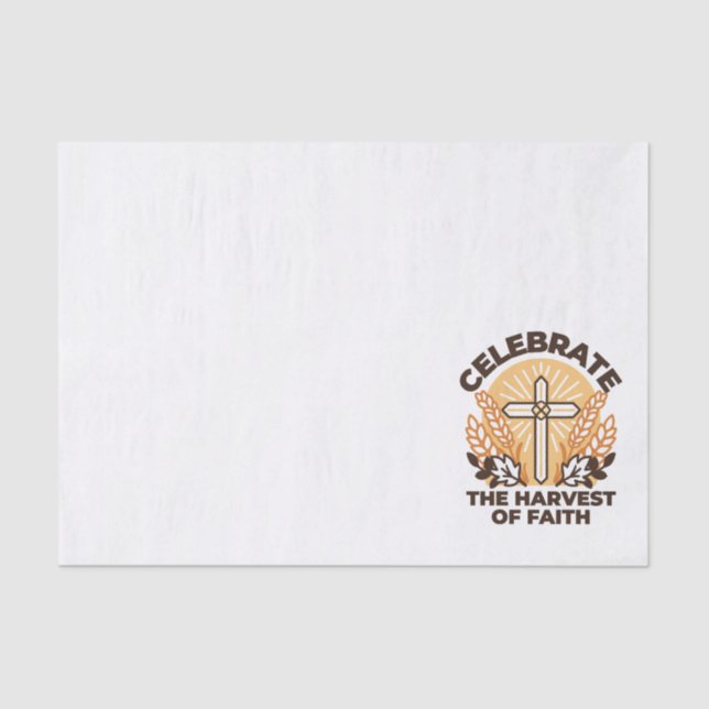 Faith Harvest Celebration – Inspirational Art Tissue Paper (Front)